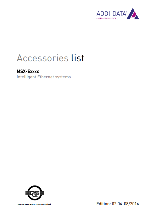 Accessoiries list MSX-Exxx