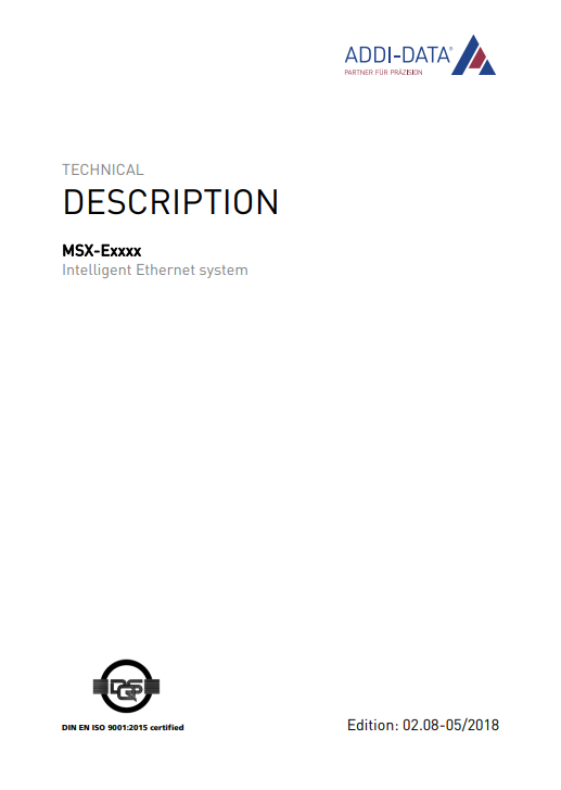 Technical desciption MSX-Exxx